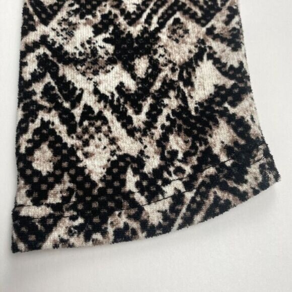 Mario Serrani Italy Top Womens Tan Black Leopard Print Long Sleeve Blouse Size M - Picture 12 of 14